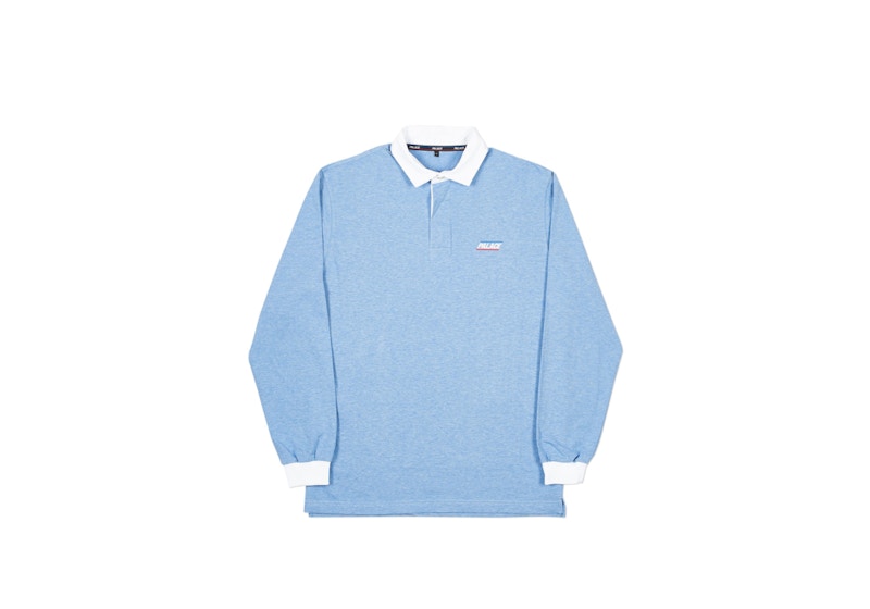 Buy Palace Basically A Rugby Top Classic Blue Marl