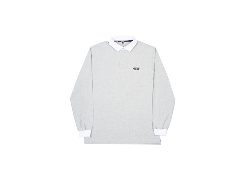 Buy Palace Basically A Rugby Top Grey Marl