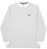 Palace Basically A Rugby Top Grey Marl Palace Basically A Rugby Top Grey Marl