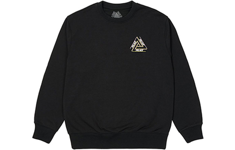 PALACE Basically A Tri-Ferg Crew Black Logo Graphic Unisex Sweatshirt Black. P21CW008
