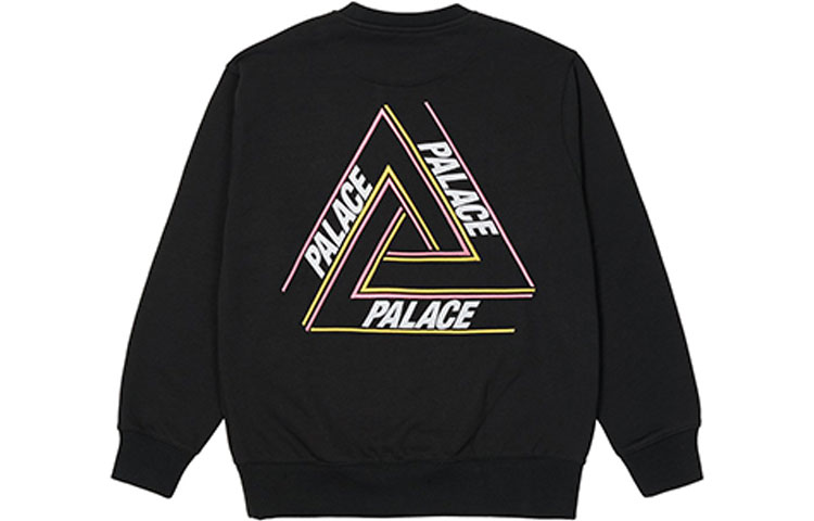 Lookbook PALACE 基本款 Tri-Ferg 黑色標誌圖案男女同款長袖衛衣 黑色 P21CW008