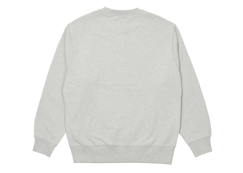 PALACE BASICS LOGO CREW GREY MARL 圖 2