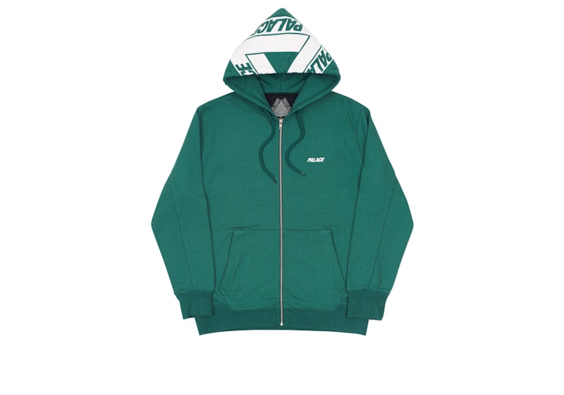 Buy Hoodie Resleting Palace Tri-Ferg Hijau Tua