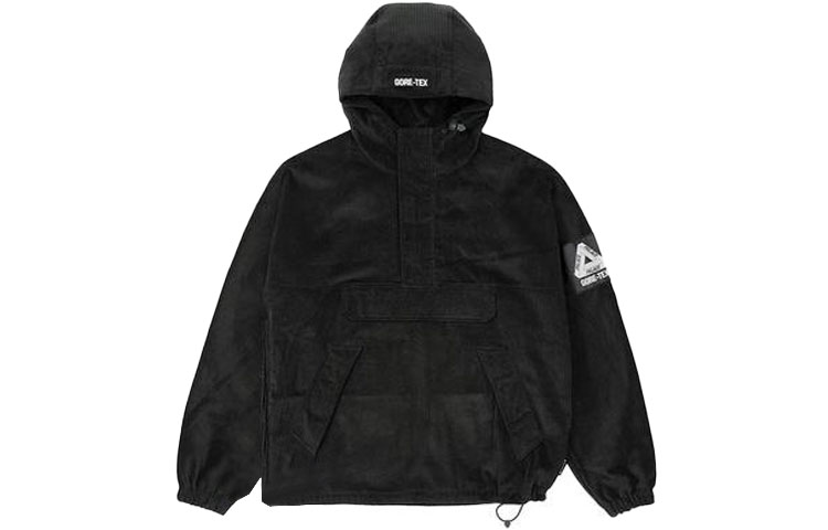 PALACE Black Corduroy Half-Zip Pullover Hoodie Jacket Unisex Logo Design. P21GT023 圖 2