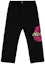 Order PALACE Black Relax Fit Straight Pants with Graphic Print Unisex Casual Wear. P22T024