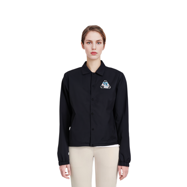 Shop PALACE 黑色三角标志领口夹克 男女同款 P17JK072