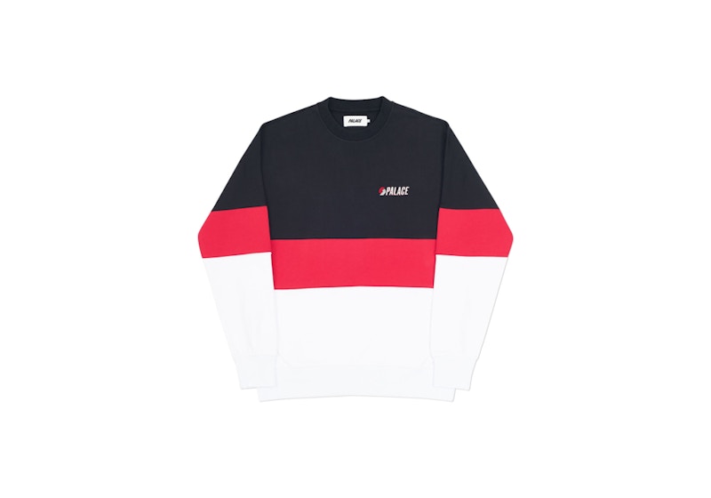 Buy Palace Blazed Drop Shoulder Crew Black/Red