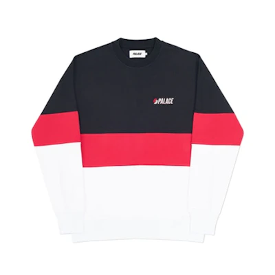 Palace Blazed Drop Shoulder Crew Black/Red