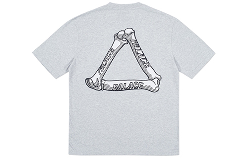 PALACE Bones Grey Marl Logo Unisex T-Shirt PAL-SS18-060 圖 3