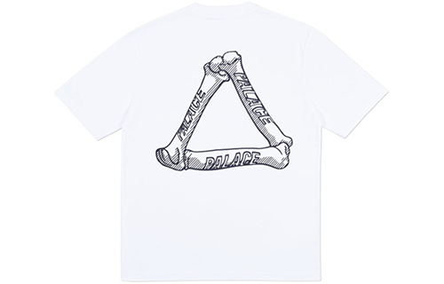 PALACE Bones Triangle Back Print T-Shirt White Unisex PAL-SS18-057