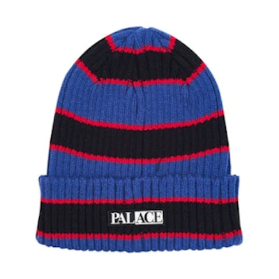 Palace Border Beanie Navy/Red