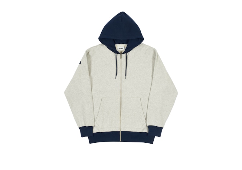 Palace Border Hood Grey Marl/Navy