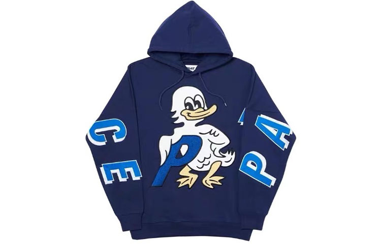 Palace Cartoon Duck Logo Print Hoodie Unisex Blue P17CS029 圖 2
