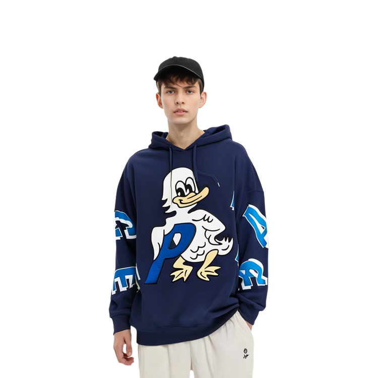 Palace Cartoon Duck Logo Print Hoodie Unisex Blue P17CS029 圖 3