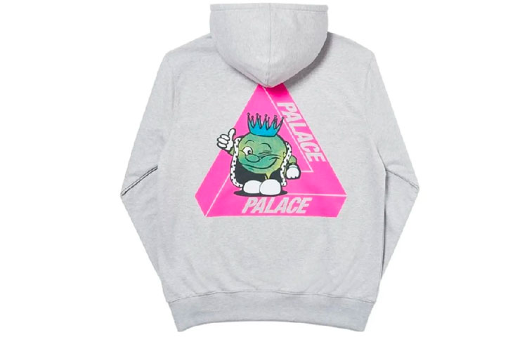PALACE Cartoon Graphic Logo Hoodie Unisex - Grey P18HD055