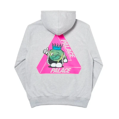 PALACE Cartoon Graphic Logo Hoodie Unisex - Grey P18HD055