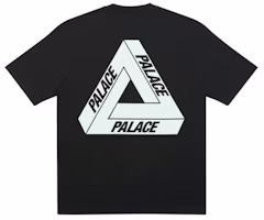 PALACE Charity Limited Edition Light Blue Triangle Tee Black Unisex Couple Style P18TS229 PALACE Charity Limited Edition Light Blue Triangle Tee Black Unisex Couple Style P18TS229