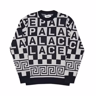 Palace Check-It Knit Navy/Grey