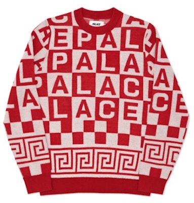 Palace Check-It Rajutan Merah/Putih Buy Palace Check-It Rajutan Merah/Putih