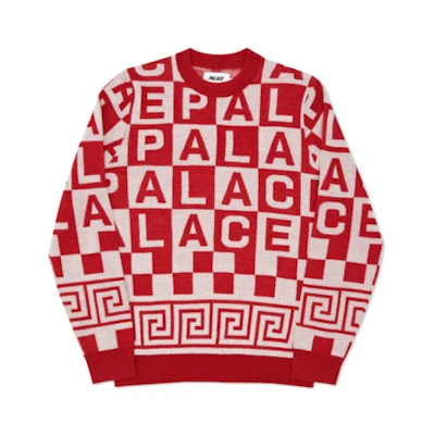 Palace Check-It Knit Red/White