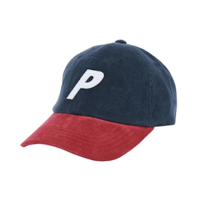 Palace Corduroy P 6-Panel Navy/Red