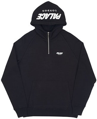 Palace Custom 1/4 Zip Hood Black Buy Palace Custom 1/4 Zip Hood Black