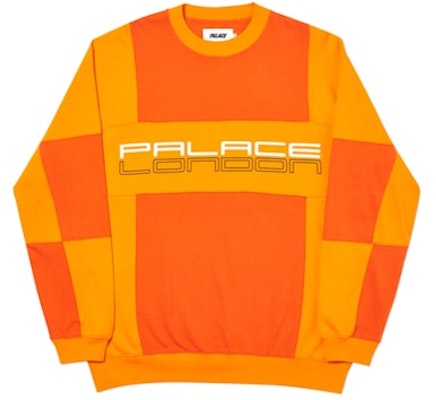 Palace Cut Mit Sew Crewneck Oranye Buy Palace Cut Mit Sew Crewneck Oranye