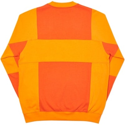 Palace Cut Mit Sew Crewneck Oranye Order Palace Cut Mit Sew Crewneck Oranye