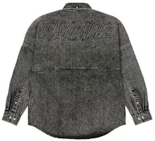 PALACE Denim Bossy Washed Logo Shirt Unisex Black. P20SHT008 PALACE Denim Bossy Washed Logo Shirt Unisex Black. P20SHT008