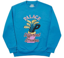 Palace Dif Strokes Crew Blue Palace Dif Strokes Crew Blue