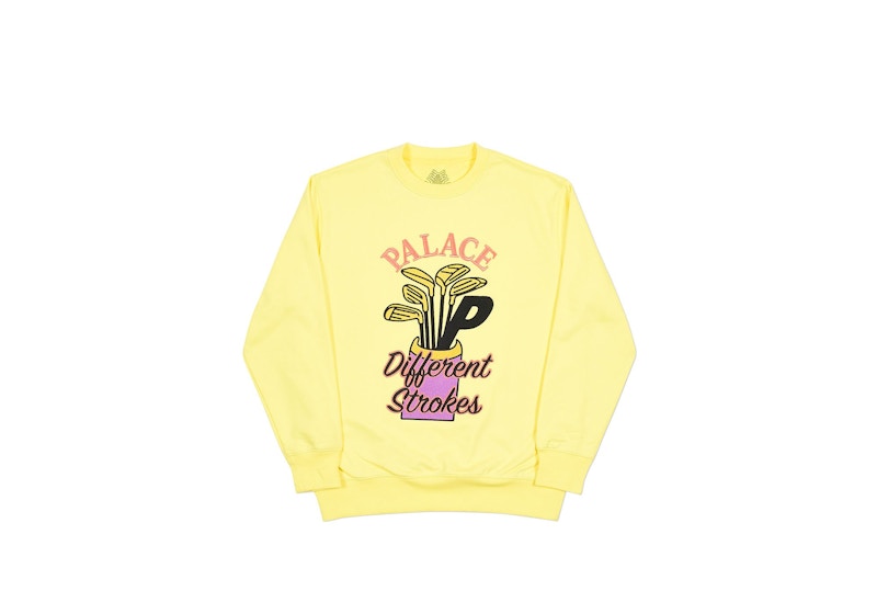 Palace Dif Strokes Crew Light Yellow