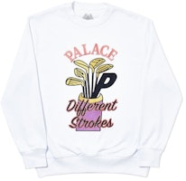 Palace Dif Strokes Crew White Palace Dif Strokes Crew White