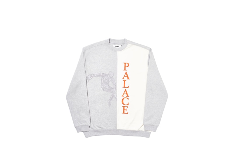 Palace Discuss Crew Grey Marl
