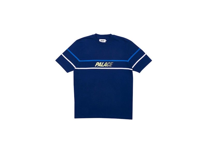 Buy Palace双层气泡海军蓝T恤