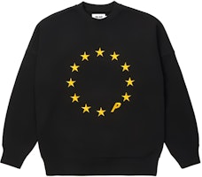 PALACE Eu-don Crew Black FW21 Star Print Pullover Sweatshirt Unisex Black. P21CS052 PALACE Eu-don Crew Black FW21 Star Print Pullover Sweatshirt Unisex Black. P21CS052