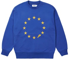 PALACE Eu-don Crew Blue Star Print Pullover Sweatshirt Unisex FW21 Blue. P21CS050 PALACE Eu-don Crew Blue Star Print Pullover Sweatshirt Unisex FW21 Blue. P21CS050