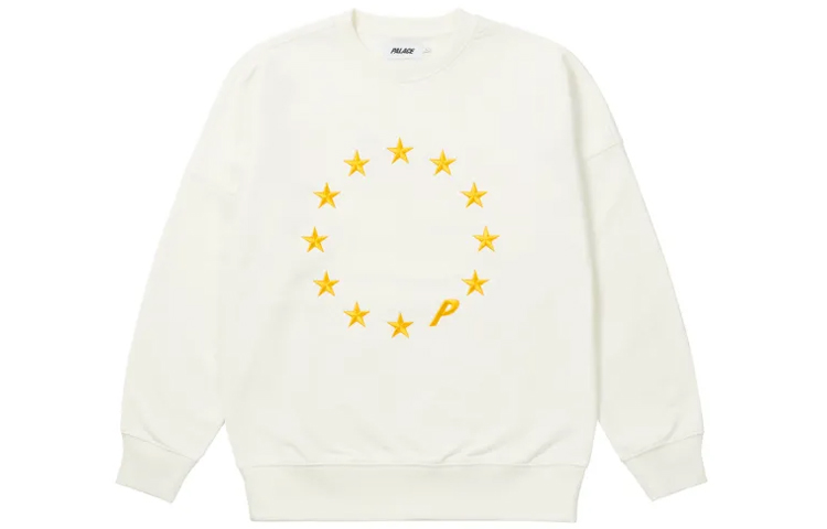 Order Palace Eu-don FW21 星星印花白色休閒圓領衛衣 男女適用 P21CS053