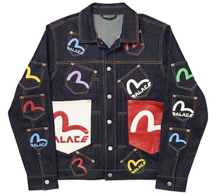 Palace Evisu Multi Pocket Jacket Indigo Buy Palace Evisu Multi Pocket Jacket Indigo