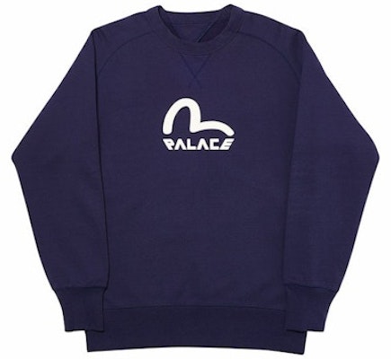 Palace Evisu Reversible Crew Navy Buy Palace Evisu Reversible Crew Navy