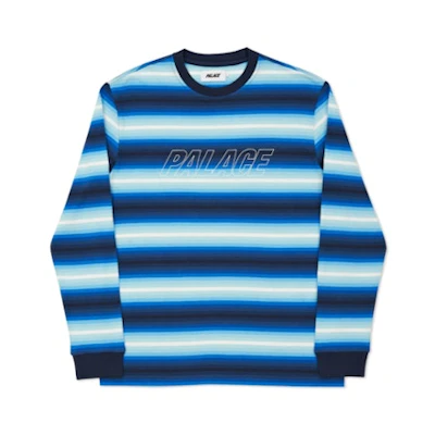 Palace Fader Stripe Top Blues