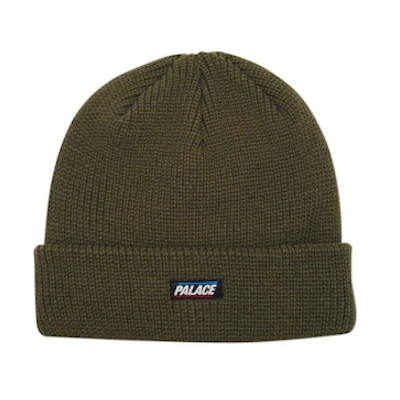Palace Flag Label Beanie Army Green