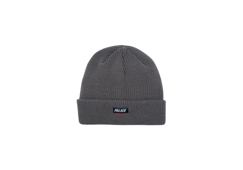 Palace Flag Label Beanie Grey