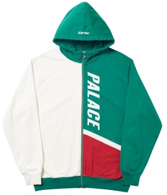 Palace Flaggo Zip Hood White/Green/Red Buy Palace Flaggo Zip Hood White/Green/Red