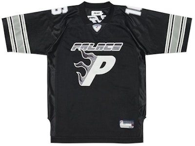 Palace Flaming P Jersey Sepak Bola Amerika Hitam Buy Palace Flaming P Jersey Sepak Bola Amerika Hitam