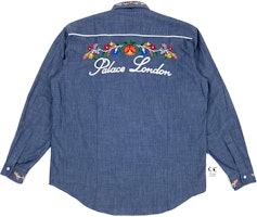 PALACE Floral Logo Embroidered Denim Long Sleeve Shirt Men’s Indigo P18D013 PALACE Floral Logo Embroidered Denim Long Sleeve Shirt Men’s Indigo P18D013