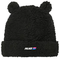 PALACE Fuzzy Ear Warm Cozy Knit Hat Unisex Couple Style Black P23BN073 PALACE Fuzzy Ear Warm Cozy Knit Hat Unisex Couple Style Black P23BN073
