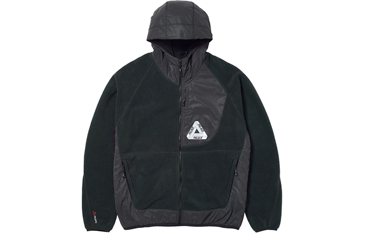 PALACE FW19 Black Polartec Flecto Glow-in-the-Dark Fleece Jacket Unisex PAL-FW19-019