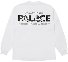 Palace FW21 Alpine Tech White Logo Print Longsleeve Tee Unisex Crewneck P21ES056 Palace FW21 Alpine Tech White Logo Print Longsleeve Tee Unisex Crewneck P21ES056