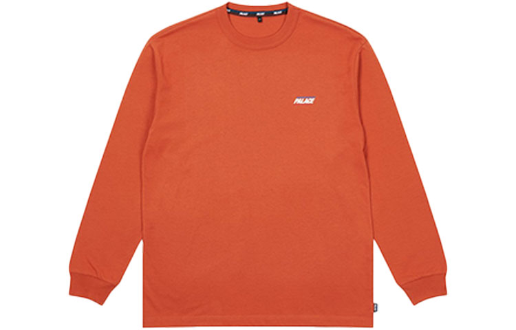 Palace FW21 Basically A Longsleeve Burnt Orange Logo Crewneck Tee Unisex Orange P21LS034