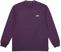 Palace FW21 Basically A Purple Longsleeve Tee Unisex Crewneck Logo Top P21LS033 Palace FW21 Basically A Purple Longsleeve Tee Unisex Crewneck Logo Top P21LS033